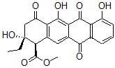 CAS 登录号:116235-59-7, (1R,2R)-2-乙基-2,5,7-三羟基-4,6,11-三氧代-1,3-二氢并四苯-1-羧酸甲酯