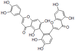 CAS#: 116383-34-7, 6-[6-(5,7-Dihydroxy-4-Oxochromen-2-Yl)-2,3-Dihydroxyphenyl]-2-(3,4-Dihydroxyphenyl)-5,7-Dihydroxychromen-4-One