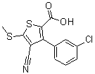 CAS#: 116493-00-6, 3-(3-Chlorophenyl)-4-Cyano-5-(Methylsulfanyl)-2-Thiophenecarboxylic Acid