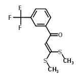 CAS 登录号：116609-88-2， 3,3-二(甲硫基)-1-[3-(三氟甲基)苯基]丙-2-烯-1-酮