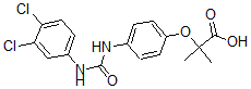 CAS 登录号：117011-50-4， 2-[4-[(3,4-二氯苯基)氨基甲酰氨基]苯氧基]-2-甲基丙酸