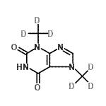 CAS#: 117490-40-1, 3,7-Bis[(<Sup>2</Sup>H<Sub>3</Sub>)Methyl]-3,7-Dihydro-1H-Purine-2,6-Dione