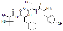 CAS#: 117550-12-6, (2S)-2-amino-3-mercapto-3-methyl-butyric acid [(2S)-2-[[(2S)-2-[[(2S)-2-amino-3-(4-hydroxyphenyl)propanoyl]amino]-3-mercapto-propanoyl]amino]-3-phenyl-propanoyl] ester