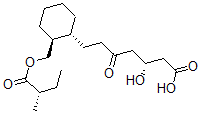 CAS#: 117678-63-4, 7-(2'-((2''-Methyl-1''-Oxobutoxy)Methyl)-1'-Cyclohexyl)-3-Hydroxy-5-Oxoheptanoic Acid