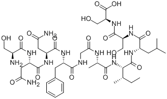 CAS 登录号:118068-30-7, L-丝氨酰-L-天冬氨酰胺酰-L-天冬氨酰胺酰-L-苯丙氨酰甘氨酰-L-丙氨酰-L-异亮氨酰-L-亮氨酰-L-丝氨酰-L-丝氨酸