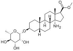 CAS#: 118549-42-1, (3beta,5beta,14beta,17beta)-14-amino-3-((6-deoxy-alpha-L-mannopyranosyl)oxy)-Androstane-17-carboxylic acid methyl ester
