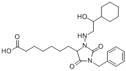 CAS#: 118675-50-6, 3-Benzyl-5-(6-carboxyhexyl)-1-(2-cyclohexyl-2-hydroxyethylamino)hydantoin