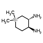 CAS 登录号：118747-26-5， (3R,4S)-1,1-二甲基-3,4-硅杂环己烷二胺