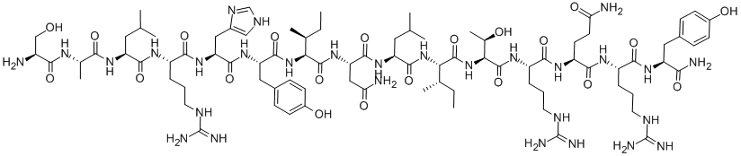 CAS 登录号：119019-65-7， L-丝氨酰-L-丙氨酰-L-亮氨酰-L-精氨酰-L-组氨酰-L-酪氨酰-L-异亮氨酰-L-天冬氨酰胺酰-L-亮氨酰-L-异亮氨酰-L-苏氨酰-L-精氨酰-L-谷氨酰胺酰-L-精氨酰-L-酪氨酰胺