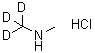 CAS#: 120033-84-3, N-Methyl(<Sup>2</Sup>H<Sub>3</Sub>)Methanamine Hydrochloride (1:1)