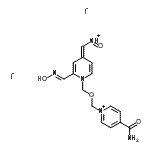CAS 登录号：120103-35-7， 4-氨基甲酰-1-({[(4E)-2-[(E)-(羟基亚胺)甲基]-4-[(氧代铵基)亚甲基]-1(4H)-吡啶基]甲氧基}甲基)吡啶鎓二碘化物