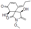 CAS 登录号：120142-46-3， (1R,6R,10E)-1,6-二羟基-3-甲氧基-2-亚甲基-10-亚丙基-3-氮杂螺[4.5]癸-8-烯-4,7-二酮