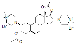 CAS#: 120301-02-2, [(2S,3S,5S,10S,13S,17R)-3-Acetyloxy-16-(4,4-Dimethyl-2,3-Dihydropyrazin-4-Ium-1-Yl)-2-(4,4-Dimethylpiperazin-4-Ium-1-Yl)-10,13-Dimethyl-2,3,4,5,6,7,8,9,11,12,14,15,16,17-Tetradecahydro-1H-Cyclopenta[a]Phenanthren-17-Yl] Acetate Dibromide