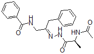 CAS#: 120411-99-6, N-Acetyl-(2-(benzoylamino)-1-(phenylmethyl)ethylidene)hydrazide-L-alanine