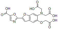CAS 登录号：120551-15-7， 2-(2-(5-羧基)恶唑)-5-羟基-6-氨基苯并呋喃-N,N,O-三乙酸