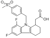 CAS#: 121083-05-4, 6,8-Difluoro-2,3,4,9-Tetrahydro-9-[[4-(Methylsulfonyl)Phenyl]Methyl]-,(-)-1H-Carbazole-1-Aceticacid