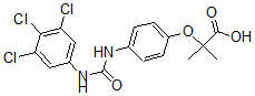 CAS#: 121809-82-3, 2-(4-(3,4,5-Trichlorophenylureido)phenoxy)-2-methylpropionic acid