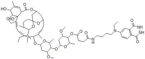 CAS#: 122047-12-5, 22,23-Dihydroavermectin B(1A)-4''-(4-((4-(Ethyl(1,2,3,4-Tetrahydro-1,4-Dioxo-6-Phthalazinyl)Amino)Butyl)Amino)-4-Oxobutanoate)