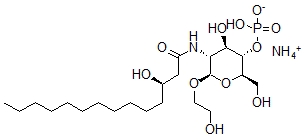 CAS 登录号:122351-28-4, 2-羟基乙基-2-脱氧-2-(3-羟基十四烷酰胺基)吡喃葡萄糖苷-4-磷酸酯