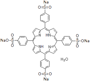 CAS#: 122451-08-5, Sodium 4,4',4'',4'''-(5,10,15,20-porphyrintetrayl)tetrabenzenesulfonate hydrate (4:1:1)