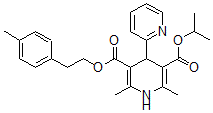 CAS#: 122508-12-7, O3-[2-(4-Methylphenyl)Ethyl] O5-Propan-2-Yl 2,6-Dimethyl-4-Pyridin-2-Yl-1,4-Dihydropyridine-3,5-Dicarboxylate