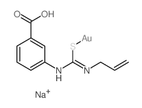 CAS#: 12281-37-7, Sodium [3-[[(2-Propenylamino)Thioxomethyl]Imino]Benzoato]-Aurate