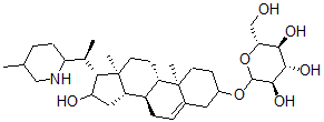 CAS#: 123164-25-0, (3R,4S,5S,6R)-2-[[(8S,9S,10R,13S,14S,17R)-16-Hydroxy-10,13-Dimethyl-17-[(1S)-1-(5-Methylpiperidin-2-Yl)Ethyl]-2,3,4,7,8,9,11,12,14,15,16,17-Dodecahydro-1H-Cyclopenta[a]Phenanthren-3-Yl]Oxy]-6-(Hydroxymethyl)Oxane-3,4,5-Triol