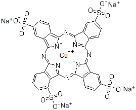 CAS 登录号：123439-80-5， 3,4',4'',4'''-四磺酰基铜酞菁四钠盐