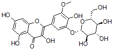 CAS 登录号：123442-26-2， 3,5,7-三羟基-2-[4-羟基-3-甲氧基-5-[(2S,3R,4S,5S,6R)-3,4,5-三羟基-6-(羟基甲基)四氢吡喃-2-基]氧基苯基]苯并吡喃-4-酮