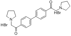 CAS#: 123489-65-6, 2-Pyrrolidin-1-Yl-1-[4-[4-(2-Pyrrolidin-1-Ylacetyl)Phenyl]Phenyl]Ethanone Dihydrobromide