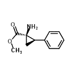 CAS 登录号：123806-63-3， 甲基(1R,2R)-1-氨基-2-苯基环丙烷羧酸酯