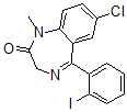 CAS#: 123847-23-4, 7-Chloro-5-(2-Iodophenyl)-1-Methyl-3H-1,4-Benzodiazepin-2-One