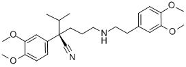 CAS#: 123932-43-4, (alphaR)-alpha-[3-[[2-(3,4-Dimethoxyphenyl)Ethyl]Amino]Propyl]-3,4-Dimethoxy-alpha-(1-Methylethyl)-Benzeneacetonitrile