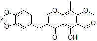 CAS 登录号:123941-06-0, 3-(1,3-苯并二氧戊环-5-基甲基)-5-羟基-7-甲氧基-8-甲基-4-氧代苯并吡喃-6-甲醛
