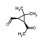 CAS 登录号：124150-82-9， (1R,3S)-3-乙酰基-2,2-二甲基环丙烷甲醛