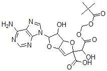 CAS#: 124254-35-9, 2-(6-Aminopurin-9-Yl)-5-[2-(2,2-Dimethylpropanoyloxymethoxy)-1-Hydroxy-2-Oxoethyl]-3-Hydroxy-3,3alpha-Dihydro-2H-Furo[5,4-d]Furan-5-Carboxylic Acid