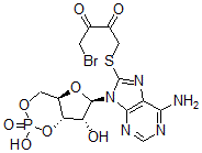 CAS 登录号：124357-34-2， 8-((4-溴-2,3-二氧代丁基)硫代)腺苷环3',5'-(磷酸氢酯)