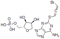 CAS#: 124379-89-1, [(2R,3S,4R,5R)-5-[6-Amino-2-(3-Bromopropa-1,2-Dienylsulfanyl)Purin-9-Yl]-3,4-Dihydroxyoxolan-2-Yl]Methyl Dihydrogen Phosphate