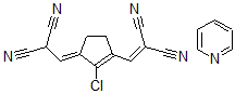 CAS 登录号:124522-11-8, (2-氯-3-(2,2-二氰基乙烯基)-2-环戊烯-1-亚基)-2,2-二氰基乙烷吡啶鎓盐