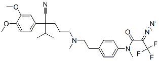 CAS#: 124562-84-1, (Z)-1-[[4-[2-[[4-Cyano-4-(3,4-Dimethoxyphenyl)-5-Methylhexyl]-Methylamino]Ethyl]Phenyl]-Methylamino]-2-Diazonio-3,3,3-Trifluoroprop-1-En-1-Olate