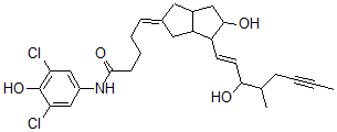 CAS#: 124578-04-7, (5Z)-N-(3,5-Dichloro-4-Hydroxyphenyl)-5-[5-Hydroxy-4-[(E)-3-Hydroxy-4-Methyloct-1-En-6-Ynyl]-3,3A,4,5,6,6alpha-Hexahydro-1H-Pentalen-2-Ylidene]Pentanamide