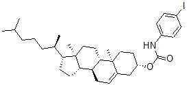 CAS#: 124784-17-4, [(3S,8S,9S,10R,13R,14S,17R)-10,13-Dimethyl-17-[(2R)-6-Methylheptan-2-Yl]-2,3,4,7,8,9,11,12,14,15,16,17-Dodecahydro-1H-Cyclopenta[a]Phenanthren-3-Yl] N-(4-Iodophenyl)Carbamate