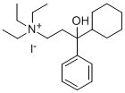 CAS 登录号：125-99-5， (3-环己基-3-羟基-3-苯基丙基)-三乙基铵碘化物