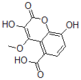 CAS#: 125124-66-5, 3,8-Dihydroxy-4-Methoxy-2-Oxochromene-5-Carboxylic Acid