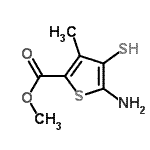 CAS 登录号：125270-28-2， 甲基5-氨基-3-甲基-4-硫基-2-噻吩羧酸酯
