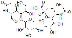 CAS#: 125366-24-7, (2R,4S,5R,6R)-5-Acetamido-2-[[(2R,3S,4S,5S,6S)-6-[(2R,3S,4R,5R)-5-Acetamido-1,2,4-Trihydroxy-6-Oxohexan-3-Yl]Oxy-3,4,5-Trihydroxyoxan-2-Yl]Methoxy]-4-Hydroxy-6-[(1R,2R)-1,2,3-Trihydroxypropyl]Oxane-2-Carboxylic Acid