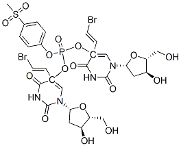 CAS#: 125440-31-5, Bis[[5-[5-[(E)-2-Bromoethenyl]-2,4-Dioxopyrimidin-1-Yl]-3-Hydroxyoxolan-2-Yl]Methyl] (4-Methylsulfonylphenyl) Phosphate