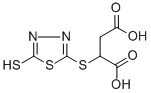 CAS 登录号：125605-97-2， 2-[(4,5-二氢-5-硫代-1,3,4-噻二唑-2-基)硫代]-丁二酸