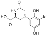 CAS 登录号:126190-18-9, 2-溴-6-(N-乙酰基半胱氨酸-S-基)氢醌