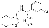 CAS#: 126684-59-1, 5,6,7,8,9,10-Hexahydro-4-(3-Chlorophenyl)-4H-(1)Benzothieno(3,2-f)Pyrrolo(1,2-A)(1,4)Diazepine
